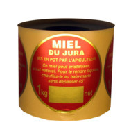 le-conditionnement-etiquettes-etiquettes-etiquette-rouge-et-or-jura-ou-miel-500-g-lot-de-100
